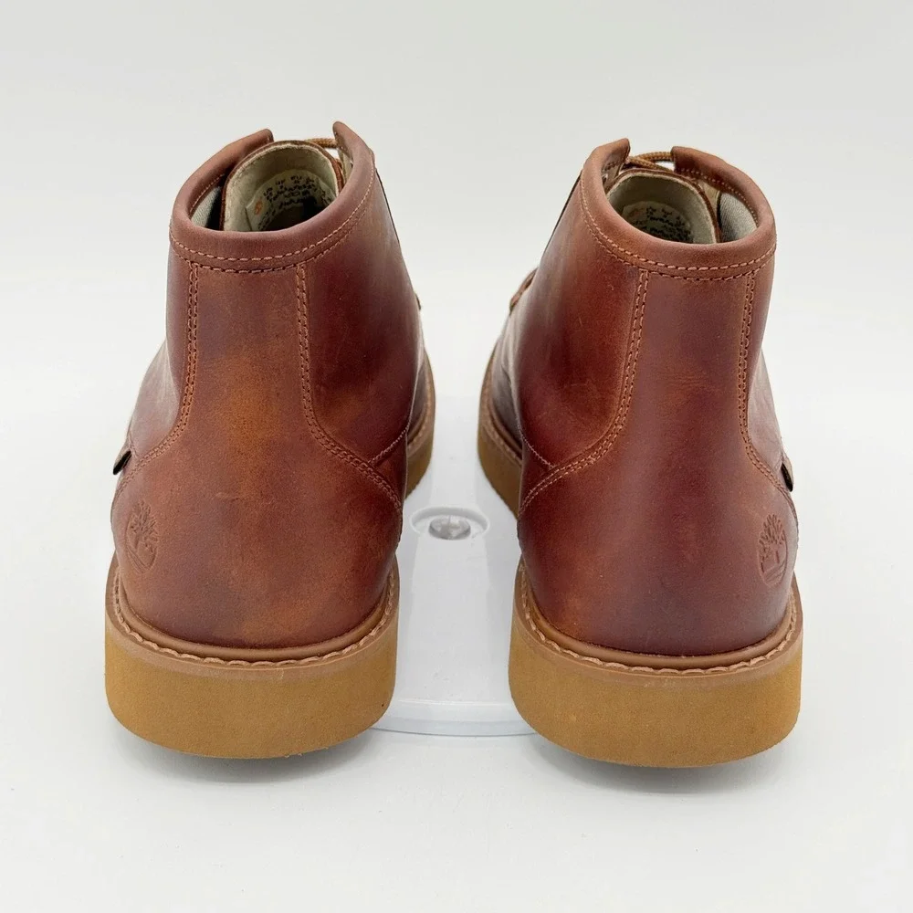 Timberland Newmarket Mid Chukka Boot Size 8.5 Mens Brown Leather - NEW no box